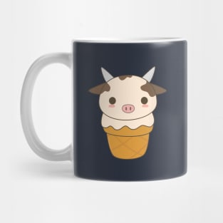 Kawaii Cute Cow Ice Cream T-Shirt Mug